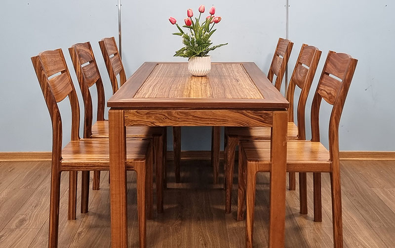 Bàn ăn gỗ hương xám BA038