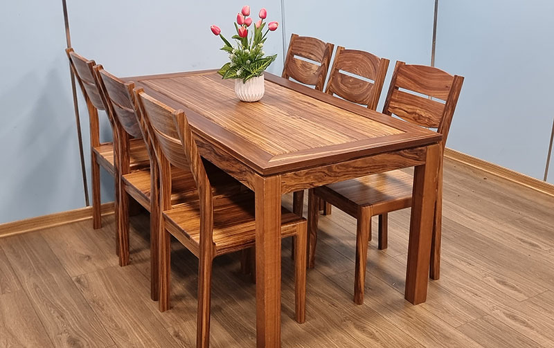 Bàn ăn gỗ hương xám BA038
