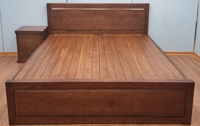 Giường ngủ đơn giản gỗ sồi