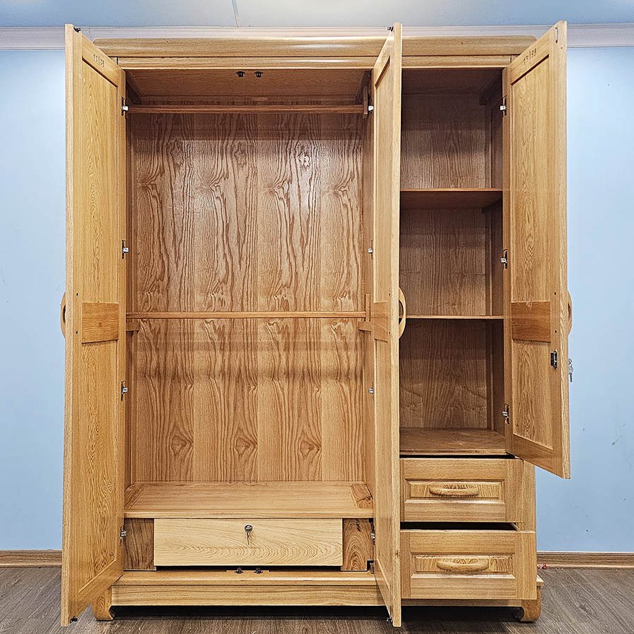 Tủ Quần Áo Hiện Đại 1m6 Gỗ Pơ Mu