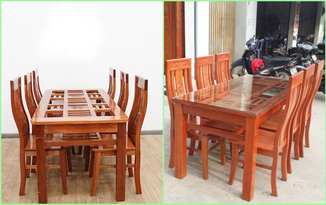 Bàn ăn gỗ xoan đào BA007