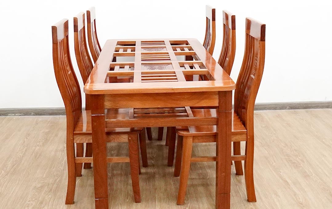 Bàn ăn gỗ xoan đào BA007