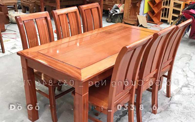 Bàn ăn gỗ xoan đào BA035