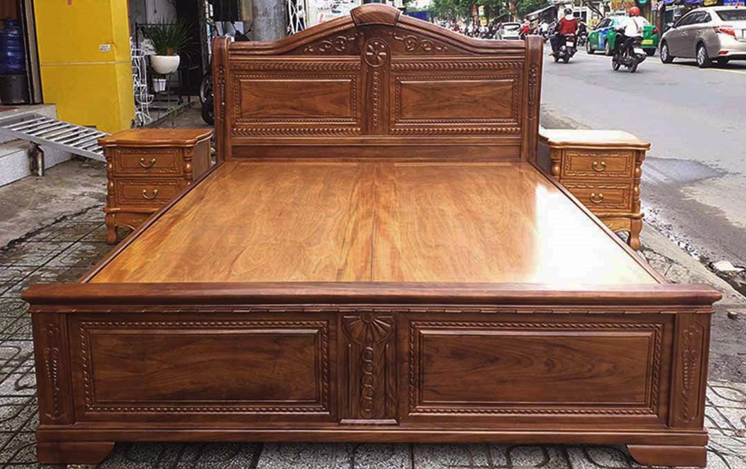 Giường ngủ gỗ mun GM46