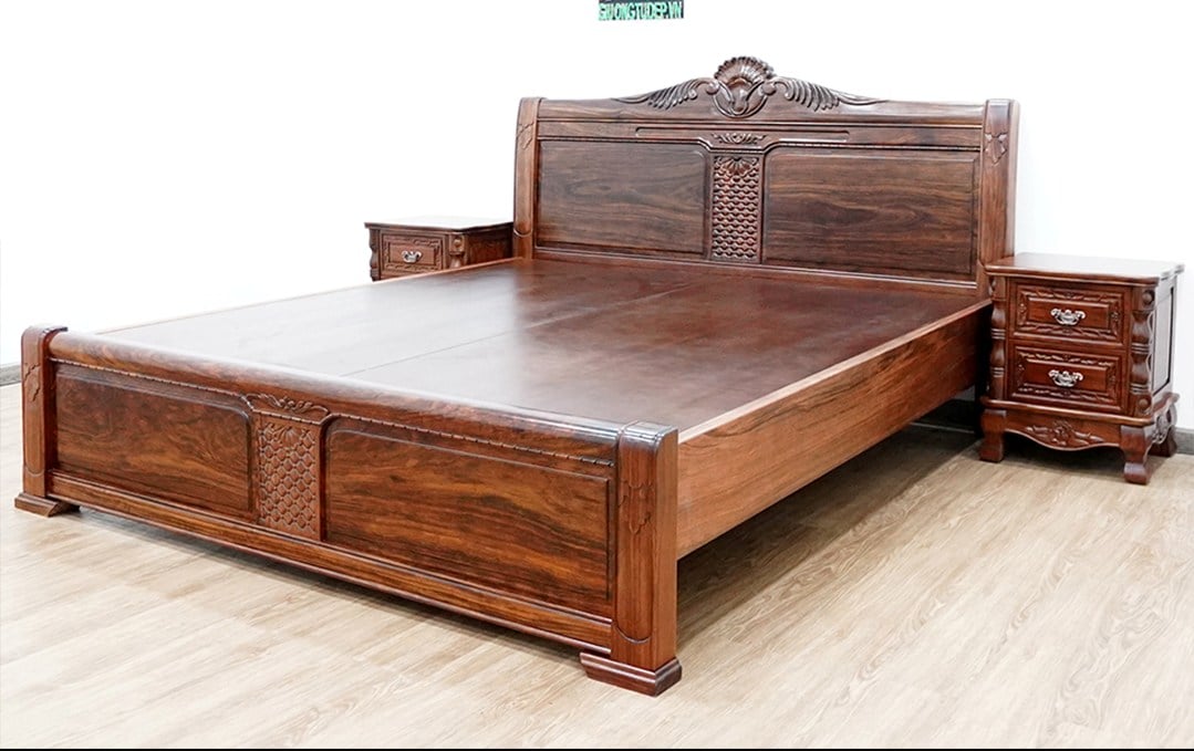 Giường ngủ gỗ mun GM74