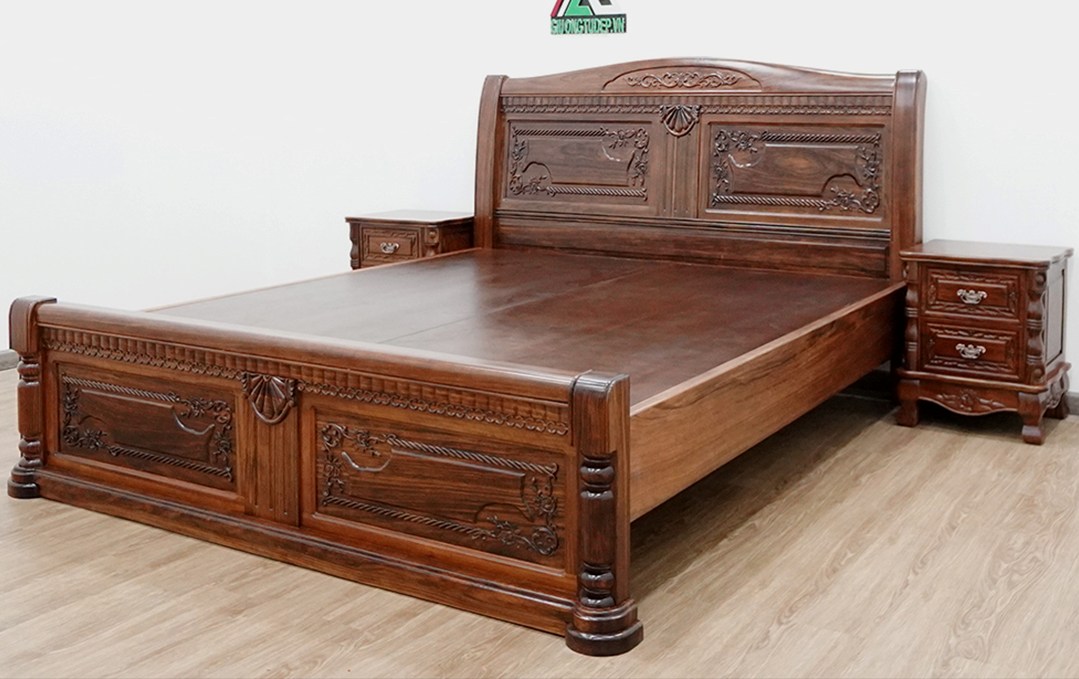 Giường ngủ gỗ mun GM75