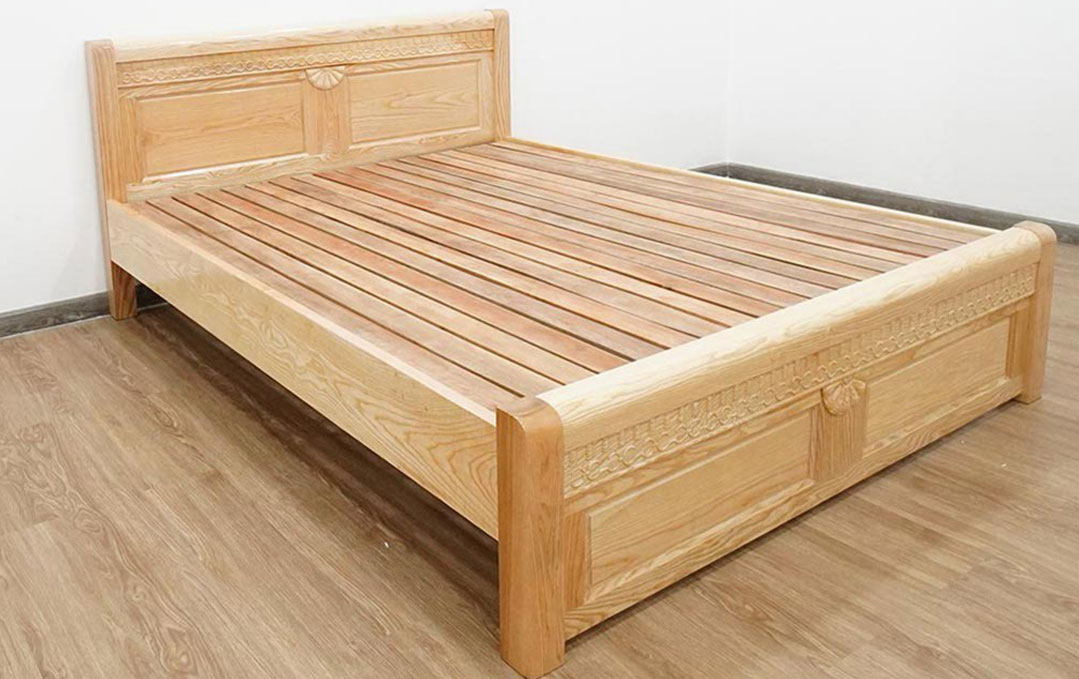 Giường ngủ gỗ sồi GS07