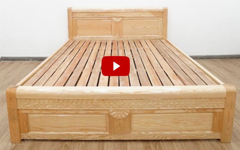 Giường ngủ gỗ sồi GS07