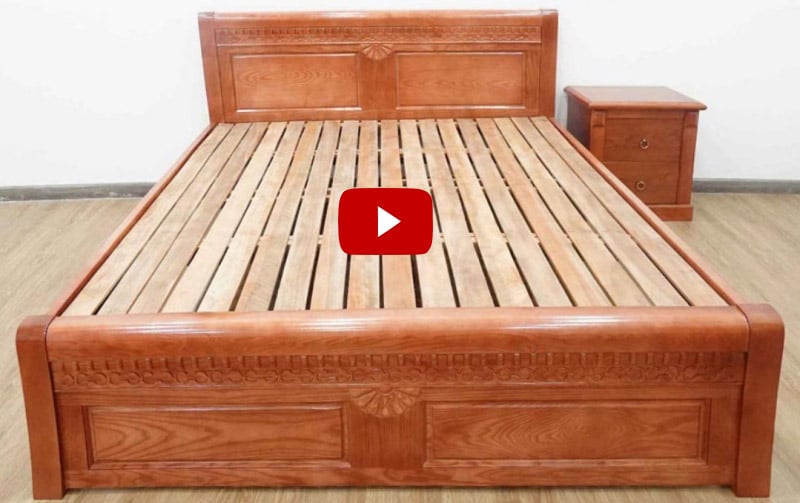 Giường ngủ gỗ sồi GS39