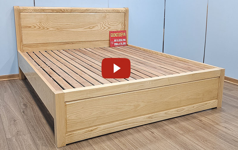 Giường ngủ gỗ sồi GS89