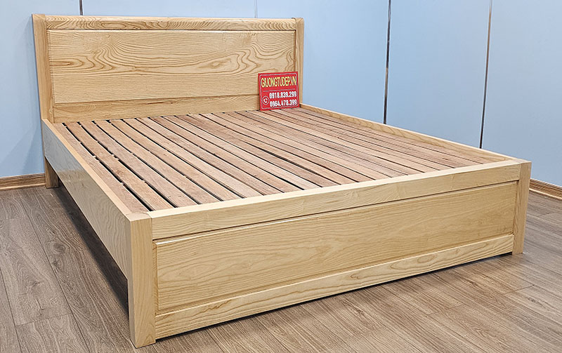 Giường ngủ gỗ sồi GS89