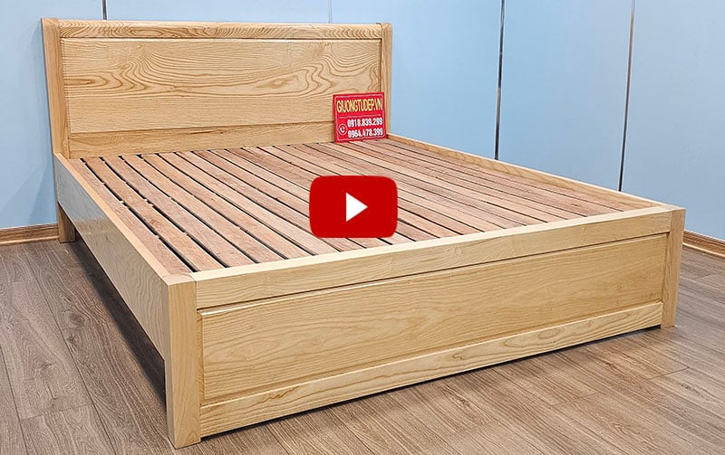 Giường ngủ gỗ sồi GS89