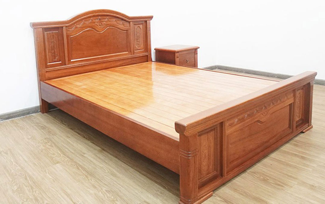 Giường ngủ gỗ xoan đào GX11
