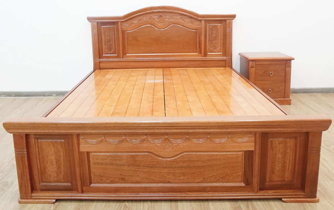 Giường ngủ gỗ xoan đào GX11