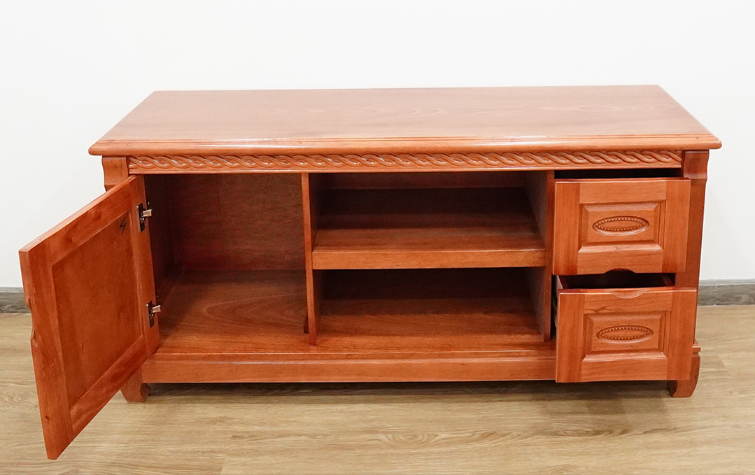 Kệ tivi gỗ xoan đào TV02