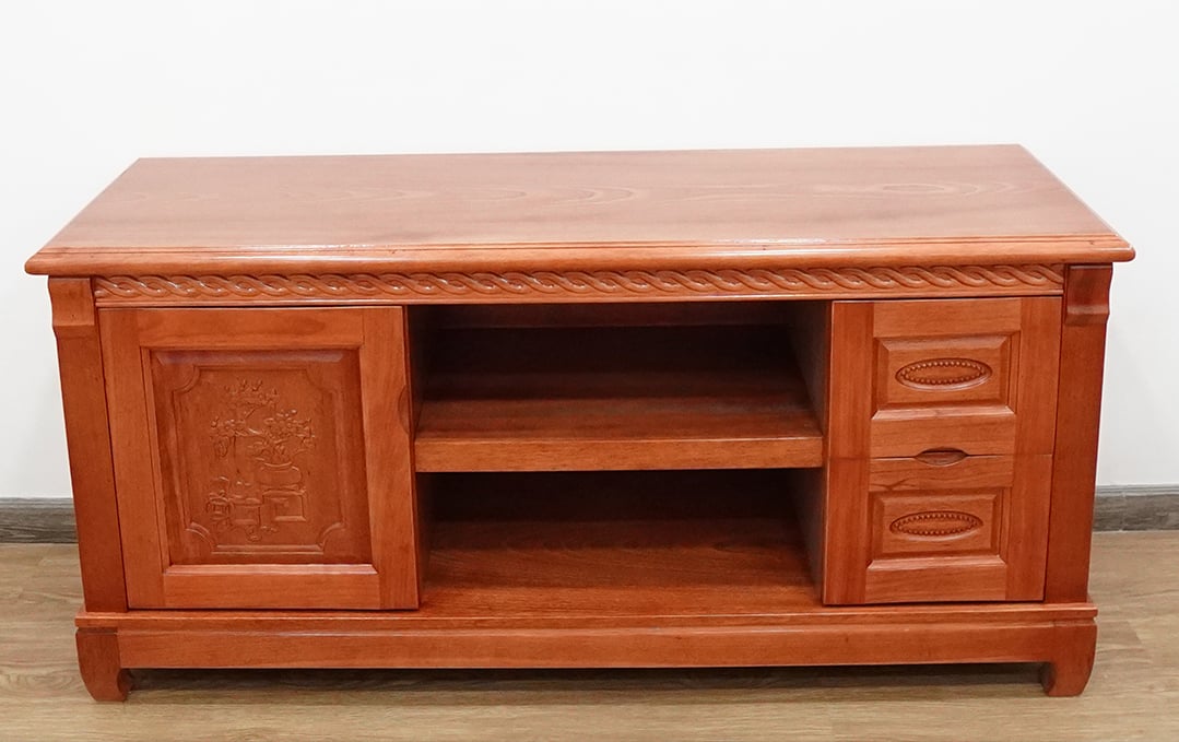 Kệ tivi gỗ xoan đào TV02