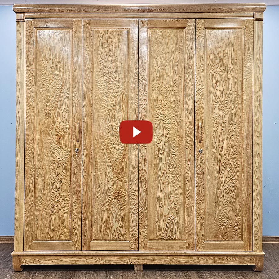 Tủ Quần Áo 3 Buồng Gỗ Pơ Mu