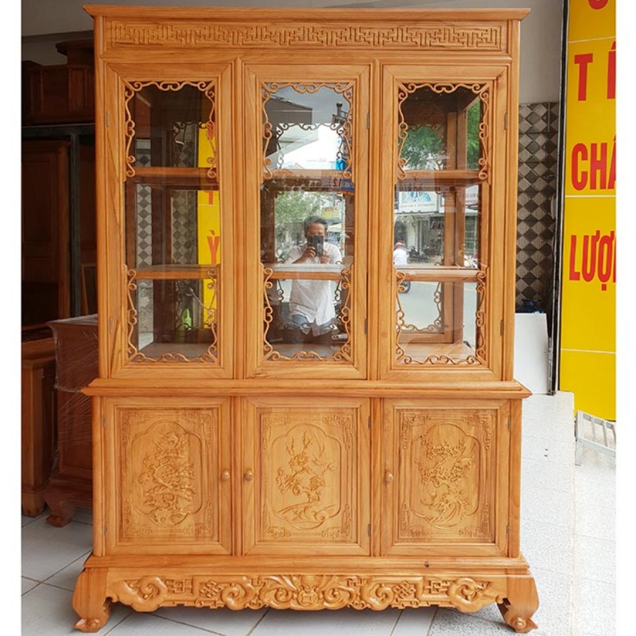 Tủ rượu gỗ gõ đỏ TR006