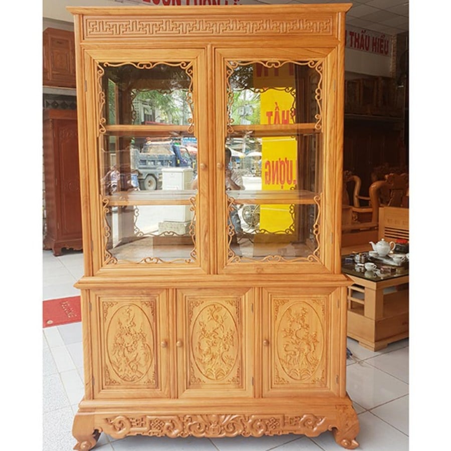 Tủ rượu gỗ gõ đỏ TR006